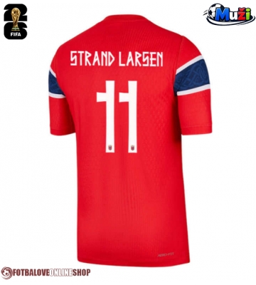 Norsko Jorgen Strand Larsen #11 Domácí Dres MS 2026 Krátkým Rukávem